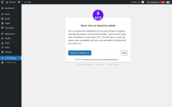 Page screenshot: ACS Settings &lsaquo; Test site &mdash; WordPress