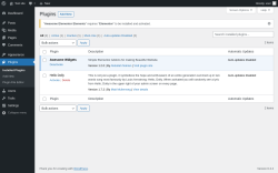 Page screenshot: Plugins ‹ Test site — WordPress