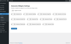 Page screenshot: Awesome Widgets → Widgets
