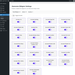 Page screenshot: Awesome Widgets → Widgets