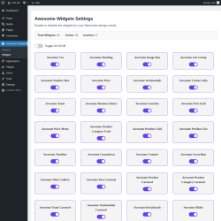 Page screenshot: Awesome Widgets → Widgets