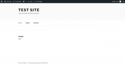 Page screenshot: Test site &ndash; Just another WordPress site