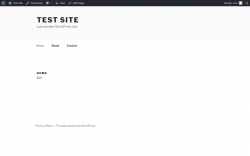 Page screenshot: Test site &ndash; Just another WordPress site