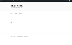 Page screenshot: Test site &ndash; Just another WordPress site