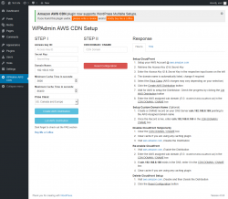 Page screenshot: WPAdmin AWS CDN