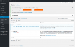 Page screenshot: Plugins &lsaquo; Test site &mdash; WordPress