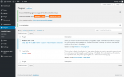 Page screenshot: Plugins &lsaquo; Test site &mdash; WordPress