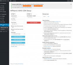 Page screenshot: WPAdmin AWS CDN