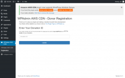 Page screenshot: WPAdmin AWS CDN &rarr; Registration