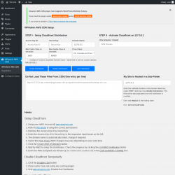 Page screenshot: WPAdmin AWS CDN