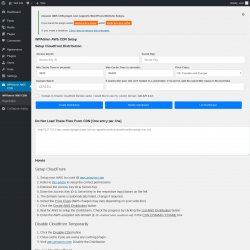 Page screenshot: WPAdmin AWS CDN