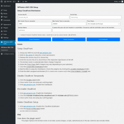 Page screenshot: WPAdmin AWS CDN