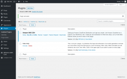Page screenshot: Plugins &lsaquo; Test site &mdash; WordPress