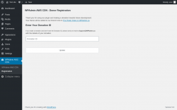 Page screenshot: WPAdmin AWS CDN &rarr; Registration