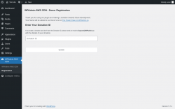 Page screenshot: WPAdmin AWS CDN &rarr; Registration