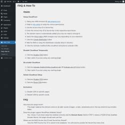 Page screenshot: AWS CDN &rarr; FAQ / How To