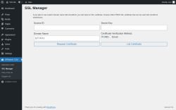 Page screenshot: WPAdmin CDN &rarr; SSL Manager