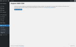 Page screenshot: AWS CDN &rarr; Support Us
