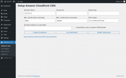 Page screenshot: WPAdmin CDN