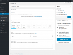 Page screenshot: AWSM Team &rarr; Add Team
