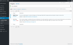 Page screenshot: Plugins &lsaquo; Test site &mdash; WordPress