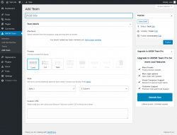 Page screenshot: AWSM Team &rarr; Add Team