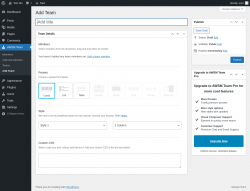 Page screenshot: AWSM Team &rarr; Add Team