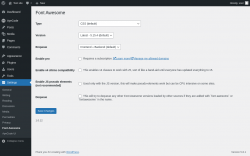 Page screenshot: Settings → Font Awesome