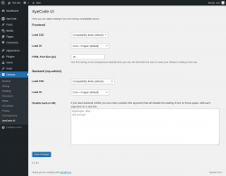 Page screenshot: Settings → AyeCode UI