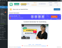 Page screenshot: ChatGPT Assistant → Content Generator
