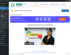 Page screenshot: ChatGPT Assistant → Content Generator