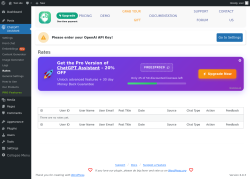 Page screenshot: ChatGPT Assistant → Rates