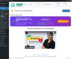 Page screenshot: ChatGPT Assistant → Content Generator