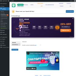 Page screenshot: ChatGPT Assistant → EmbeddingsNew