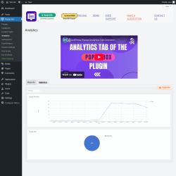 Page screenshot: Popup Box → Analytics → Statistics