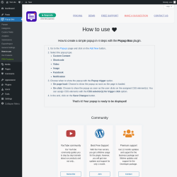Page screenshot: Popup Box → How to use
