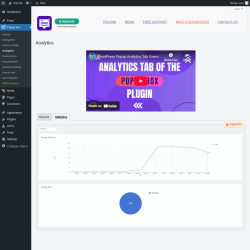 Page screenshot: Popup Box → Analytics → Statistics