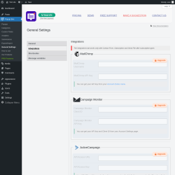 Page screenshot: Popup Box → General Settings → 
                            Integrations                        