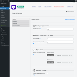 Page screenshot: Popup Box → General Settings