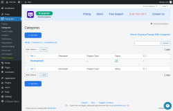 Page screenshot: Popup Box → Categories