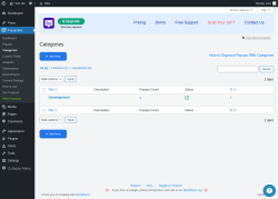 Page screenshot: Popup Box &rarr; Categories