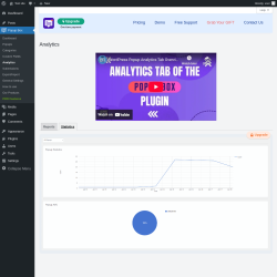Page screenshot: Popup Box &rarr; Analytics &rarr; Statistics