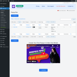 Page screenshot: Popup Box