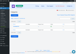 Page screenshot: Popup Box &rarr; Categories