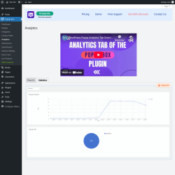 Page screenshot: Popup Box &rarr; Analytics &rarr; Statistics