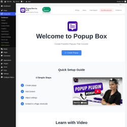 Page screenshot: Popup Box &rarr; Dashboard