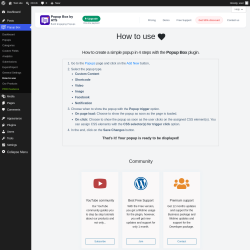Page screenshot: Popup Box &rarr; How to use