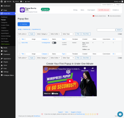 Page screenshot: Popup Box
