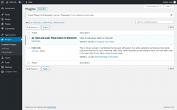 Page screenshot: Plugins ‹ Test site — WordPress