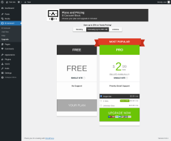 Page screenshot: B Carousel → Upgrade
